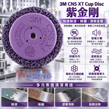 【煒興&3M】3M™ 不織布研磨盤─紫金剛研磨片4 in