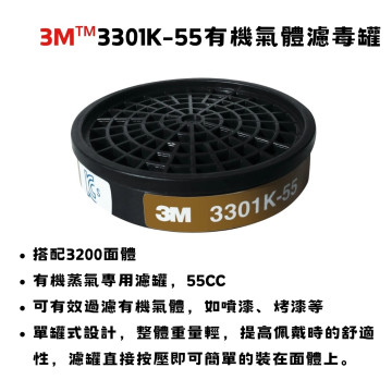 【煒興&3M】3M™濾毒罐3303K-100濾毒罐 3311K 3301K濾毒罐