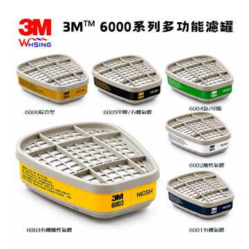 【煒興&3M】2個/包 3M™濾毒罐全系列6001 6002 6003 6004全系列消毒防毒濾毒罐工業防護消毒保護用品