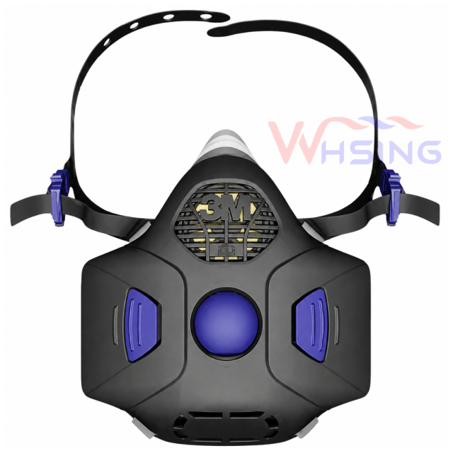 3M-HF-802SD半面雙罐式防毒面具
